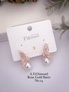 AD Diamond Rose Gold And Silver Party Wear Butti And Tops Wholesale Shop In Surat
